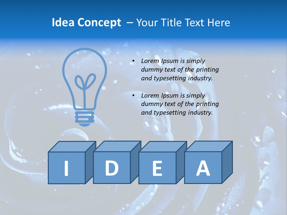 Facebook Cover Photo Blue Roses PowerPoint Template