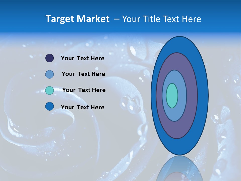 Facebook Cover Photo Blue Roses PowerPoint Template