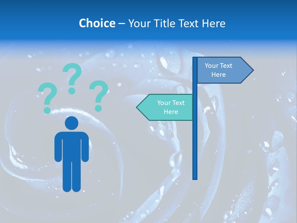 Facebook Cover Photo Blue Roses PowerPoint Template