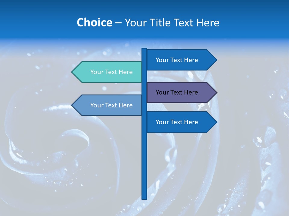 Facebook Cover Photo Blue Roses PowerPoint Template