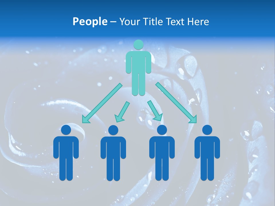 Facebook Cover Photo Blue Roses PowerPoint Template