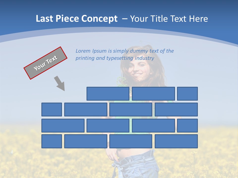 Girl Summer Outdoor PowerPoint Template