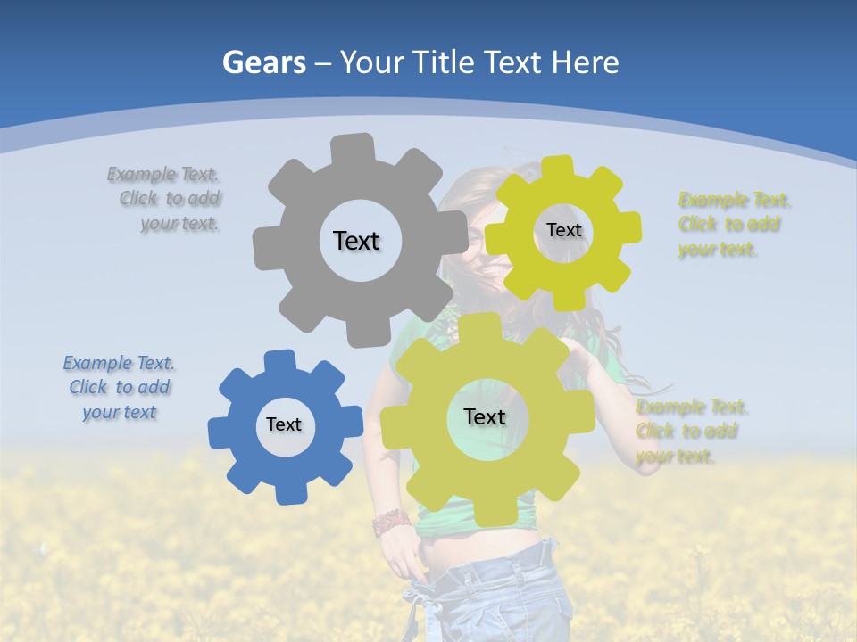 Girl Summer Outdoor PowerPoint Template