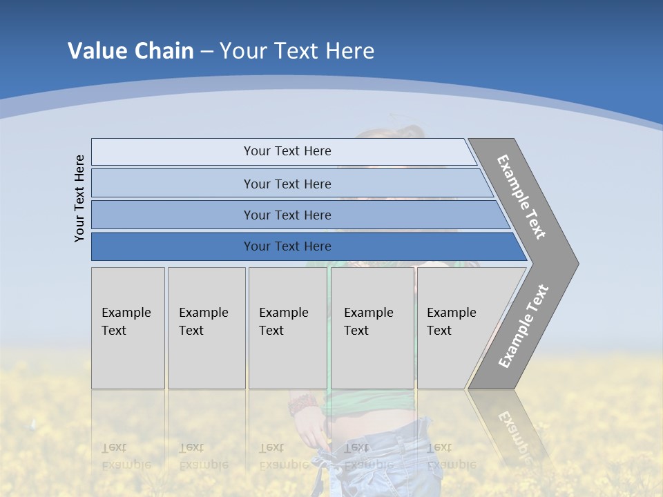 Girl Summer Outdoor PowerPoint Template