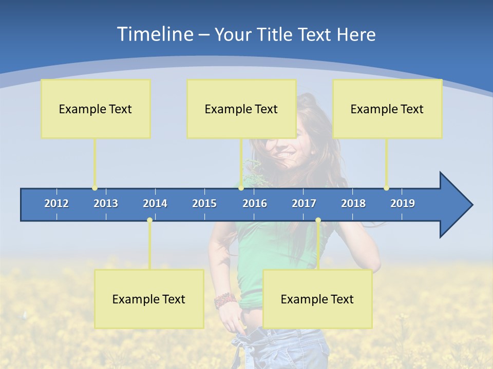 Girl Summer Outdoor PowerPoint Template