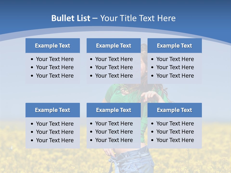 Girl Summer Outdoor PowerPoint Template