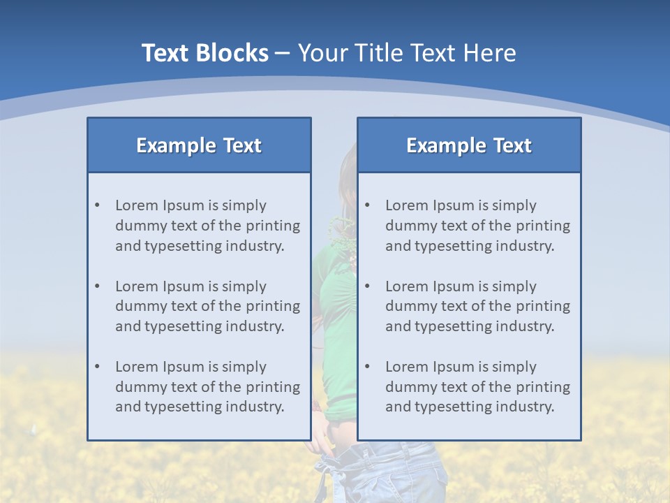 Girl Summer Outdoor PowerPoint Template