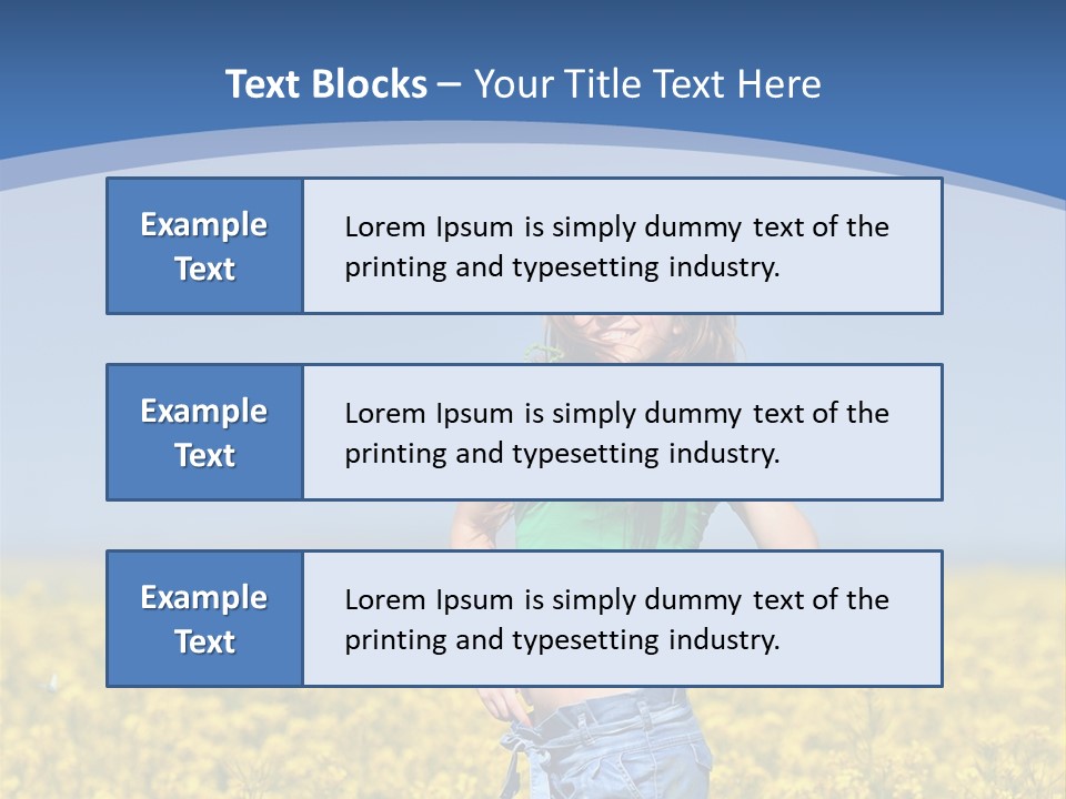 Girl Summer Outdoor PowerPoint Template