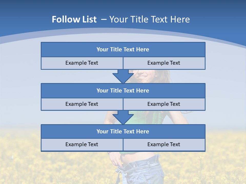 Girl Summer Outdoor PowerPoint Template