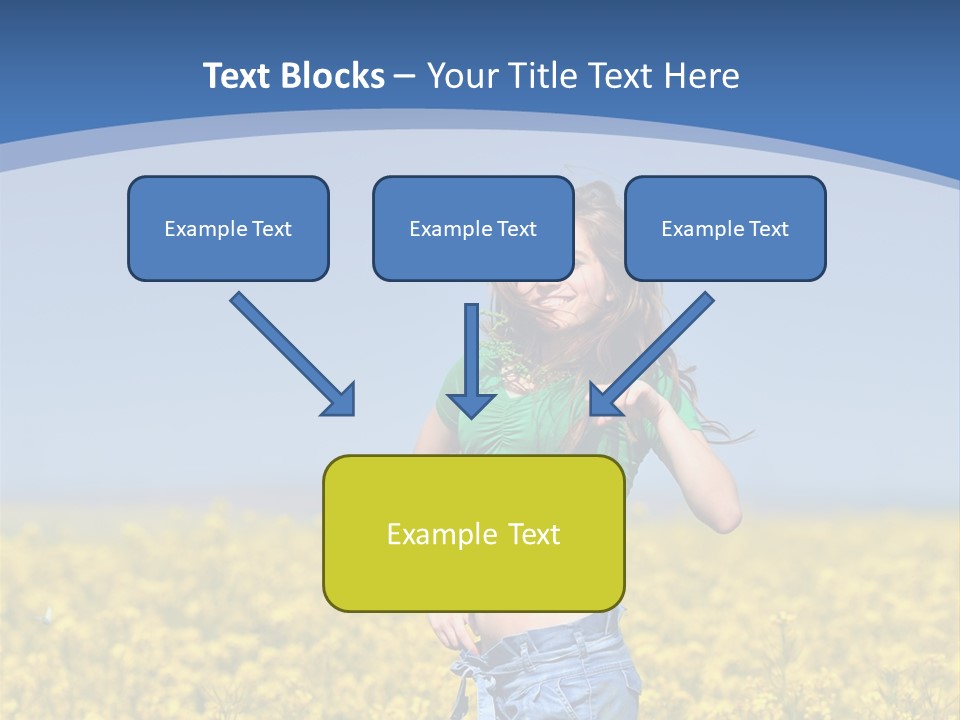 Girl Summer Outdoor PowerPoint Template