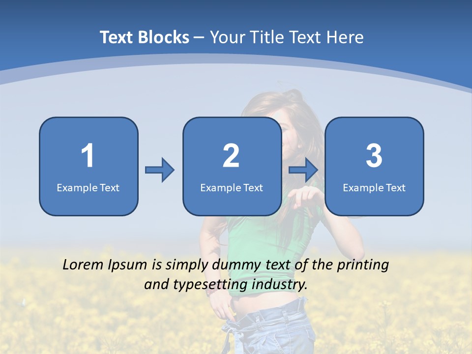 Girl Summer Outdoor PowerPoint Template