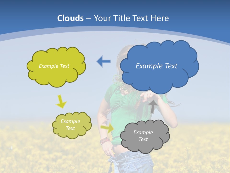 Girl Summer Outdoor PowerPoint Template