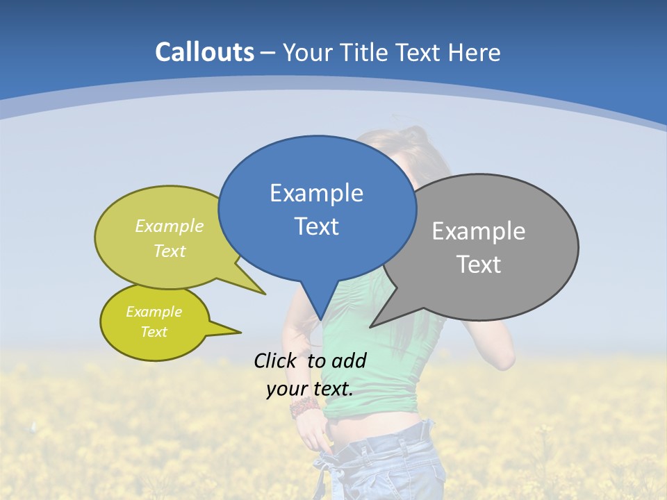 Girl Summer Outdoor PowerPoint Template