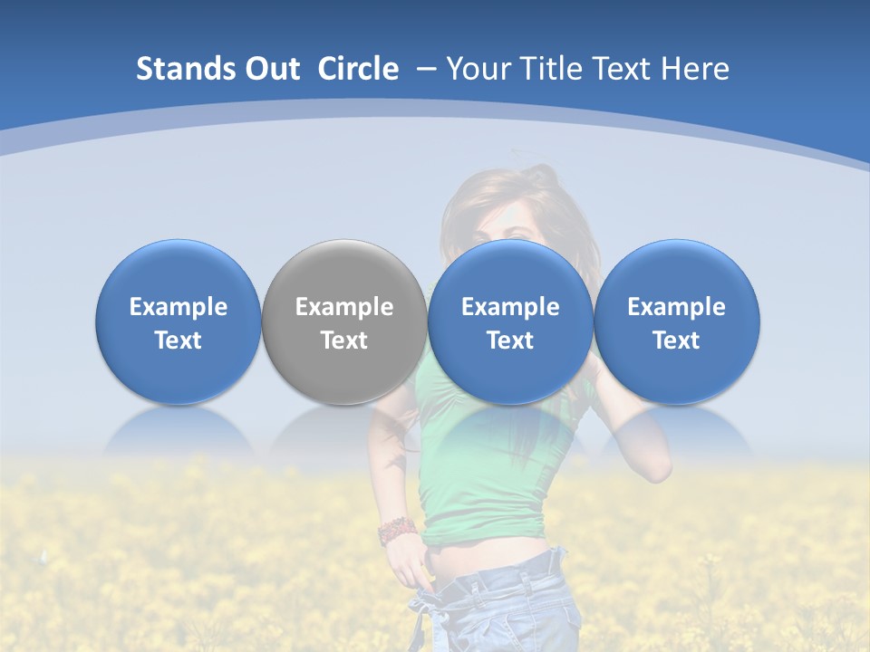 Girl Summer Outdoor PowerPoint Template