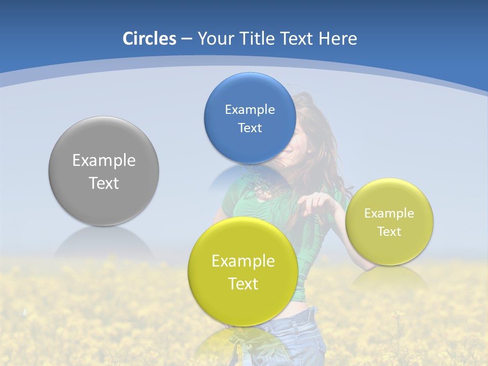 Girl Summer Outdoor PowerPoint Template