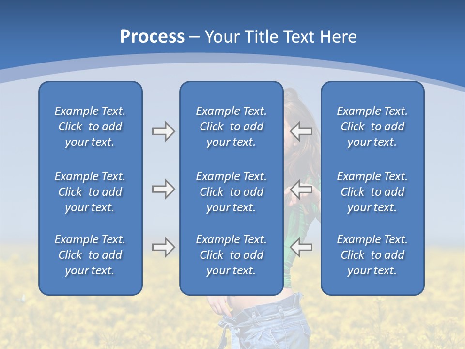 Girl Summer Outdoor PowerPoint Template