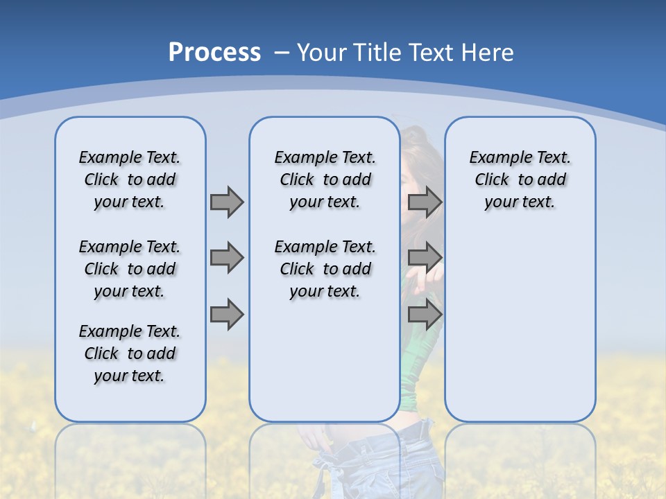Girl Summer Outdoor PowerPoint Template