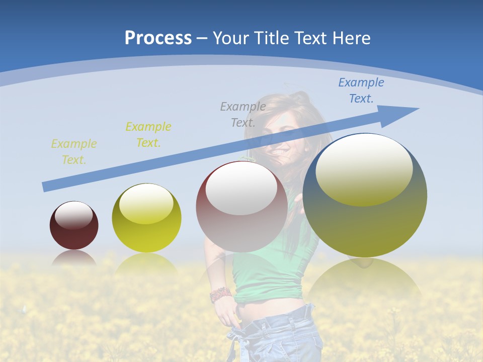 Girl Summer Outdoor PowerPoint Template