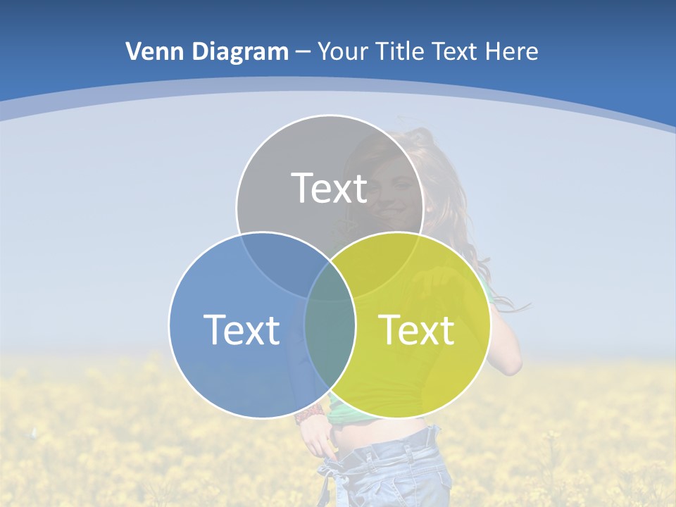 Girl Summer Outdoor PowerPoint Template