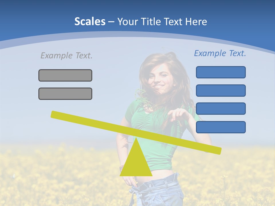 Girl Summer Outdoor PowerPoint Template