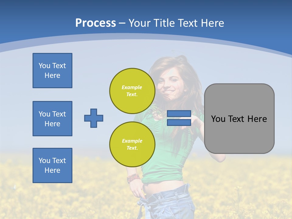 Girl Summer Outdoor PowerPoint Template