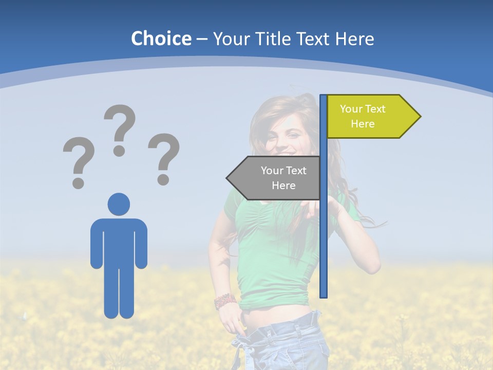 Girl Summer Outdoor PowerPoint Template