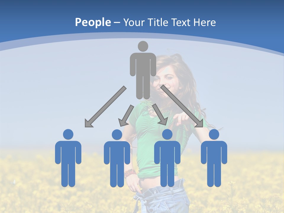 Girl Summer Outdoor PowerPoint Template