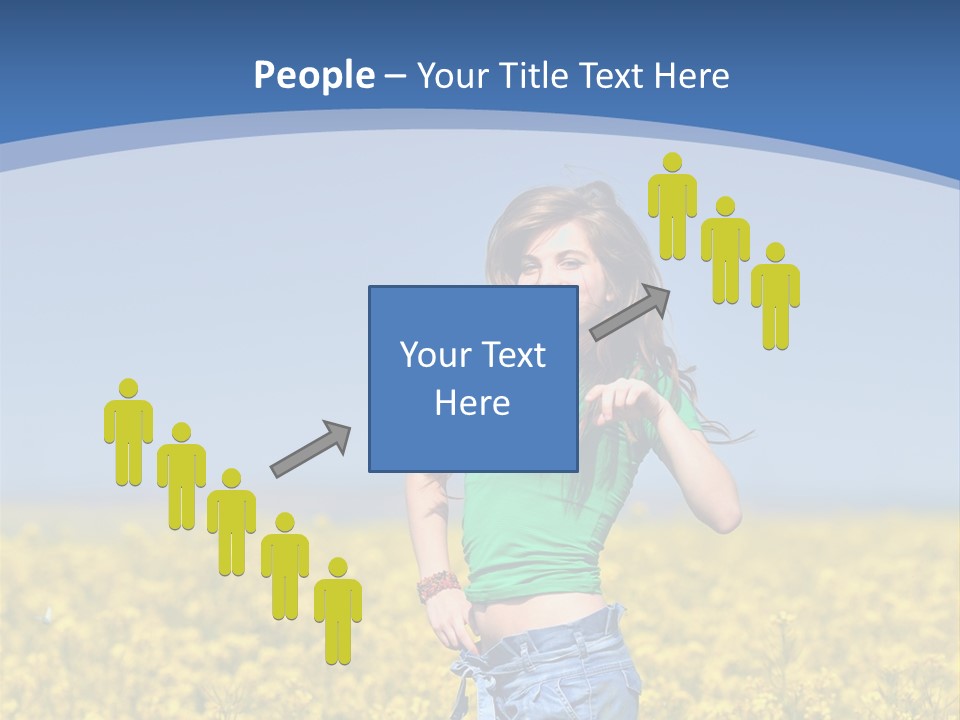 Girl Summer Outdoor PowerPoint Template