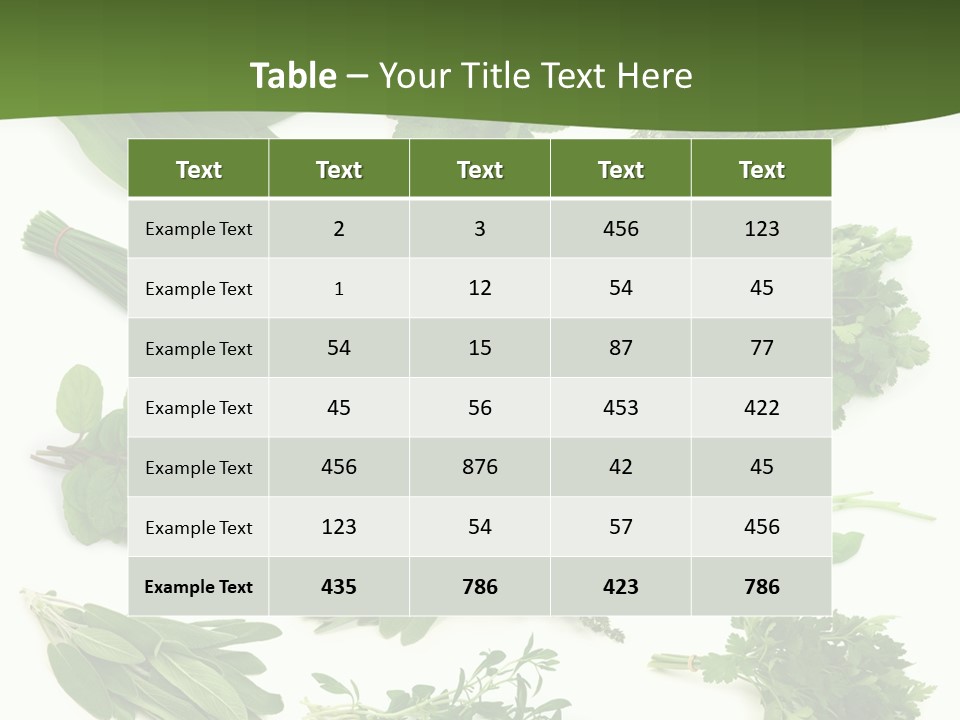 Natural Herbs PowerPoint Template