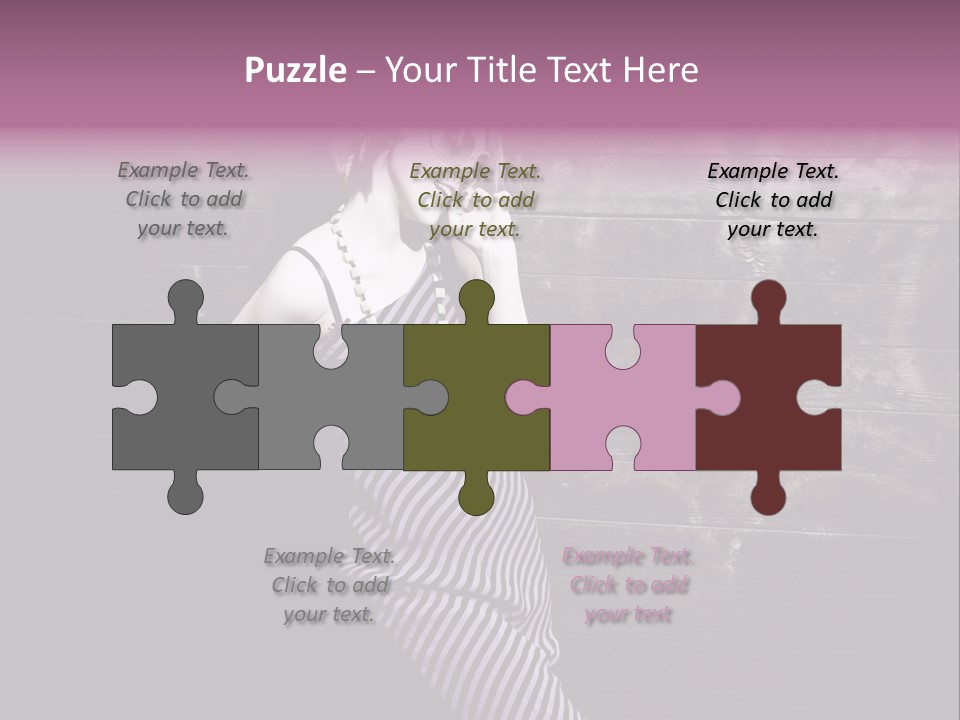 Cap Pretty Caucasian PowerPoint Template