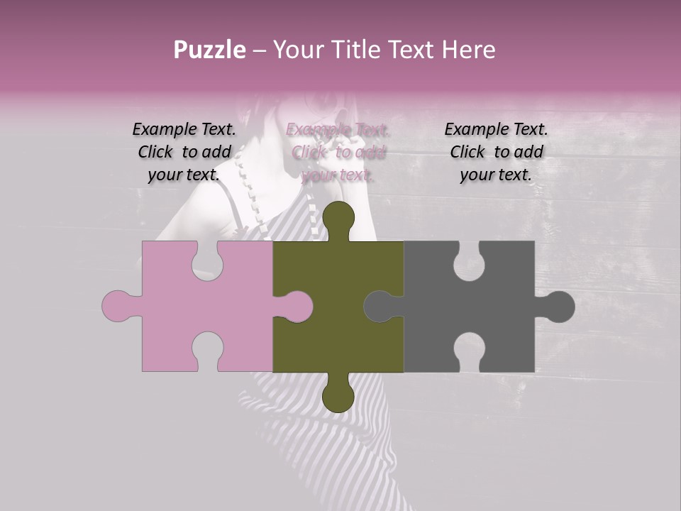 Cap Pretty Caucasian PowerPoint Template