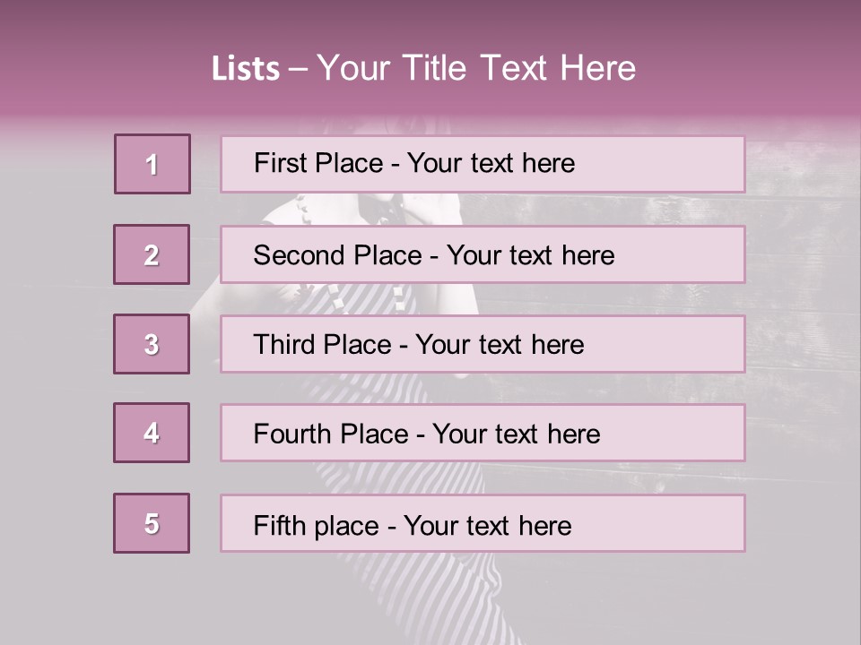 Cap Pretty Caucasian PowerPoint Template