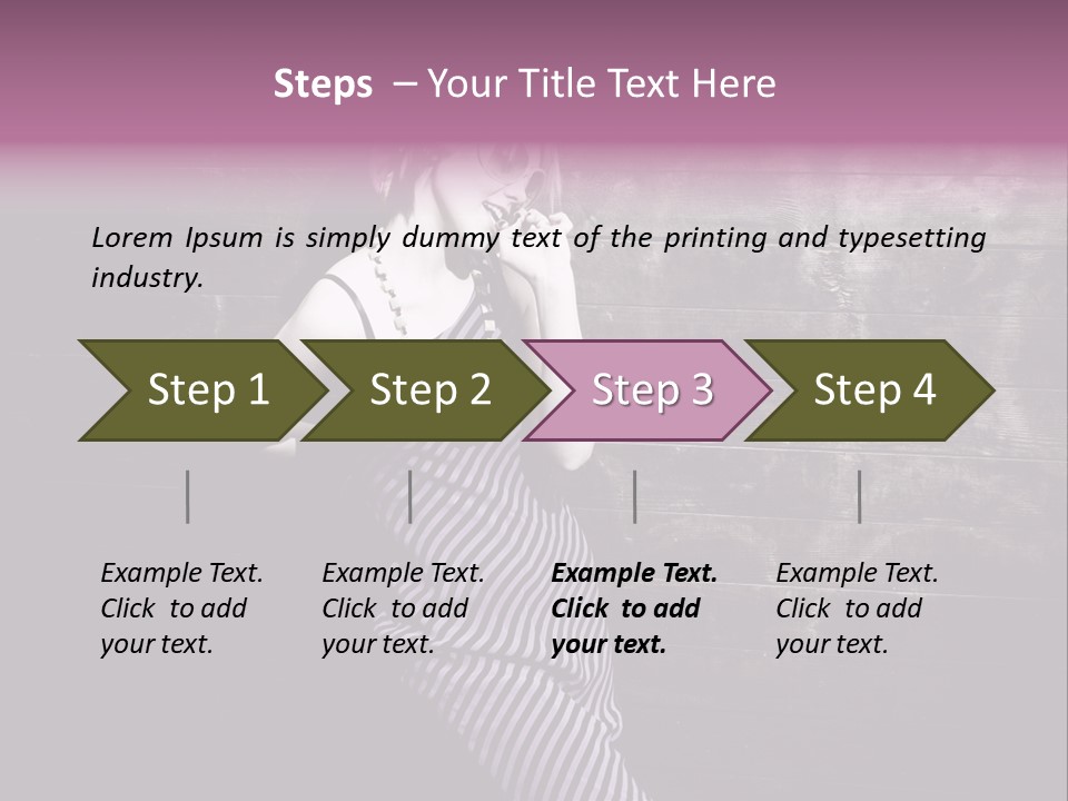 Cap Pretty Caucasian PowerPoint Template