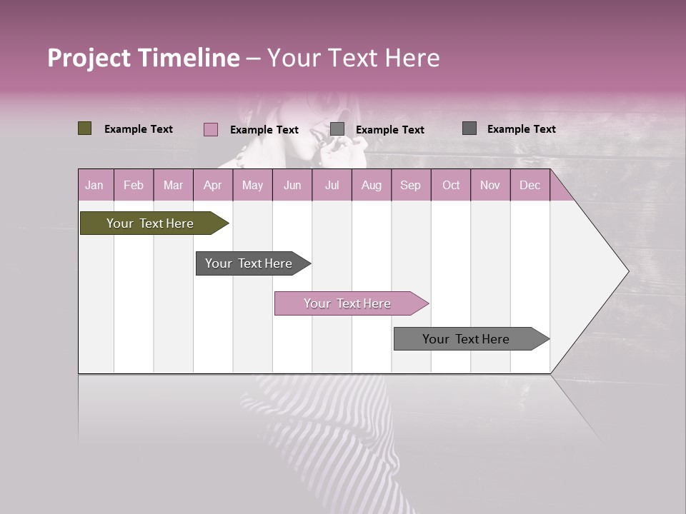 Cap Pretty Caucasian PowerPoint Template