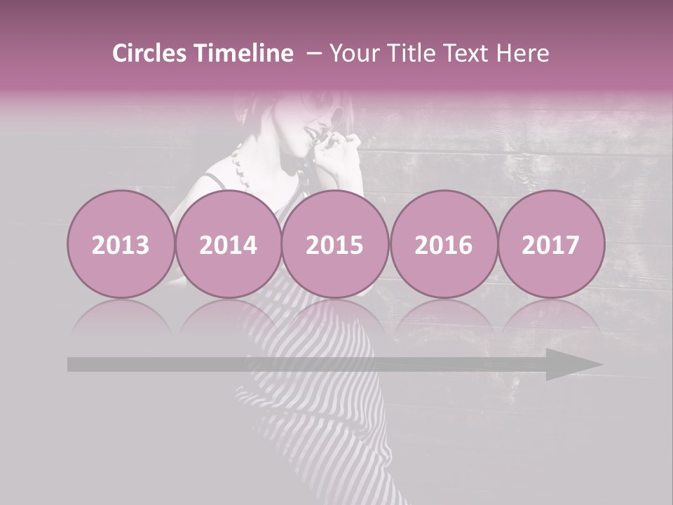 Cap Pretty Caucasian PowerPoint Template