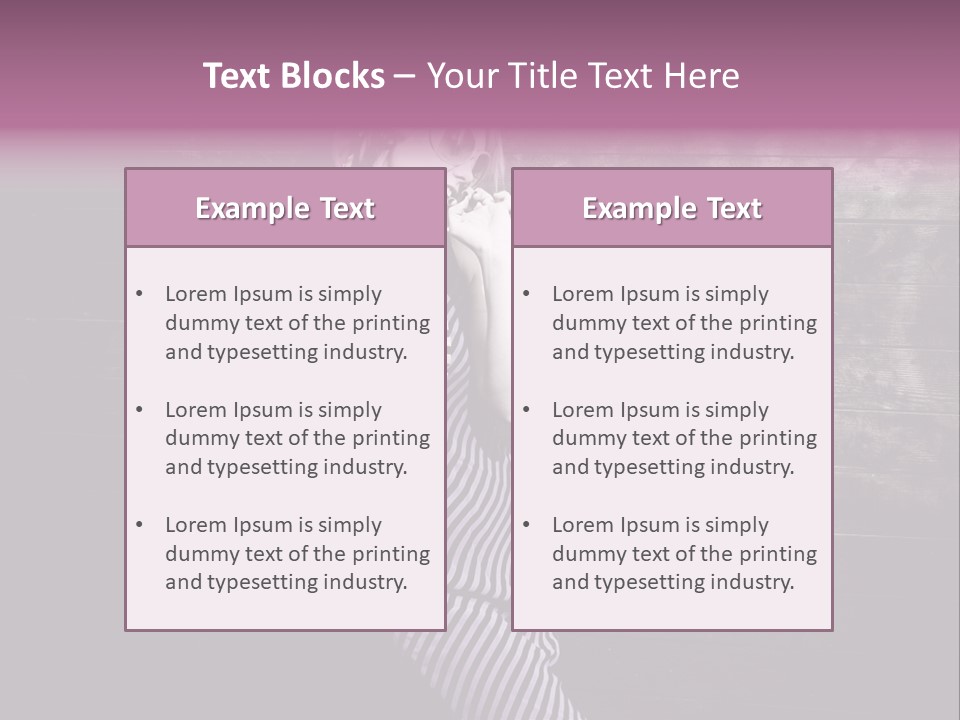 Cap Pretty Caucasian PowerPoint Template