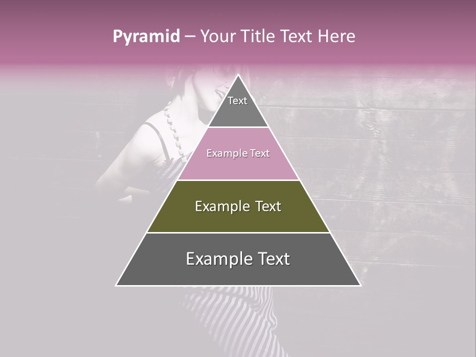 Cap Pretty Caucasian PowerPoint Template