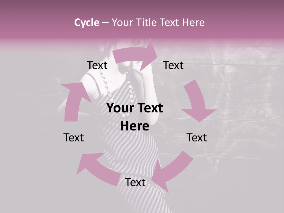 Cap Pretty Caucasian PowerPoint Template