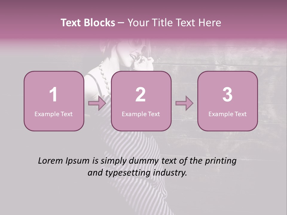 Cap Pretty Caucasian PowerPoint Template