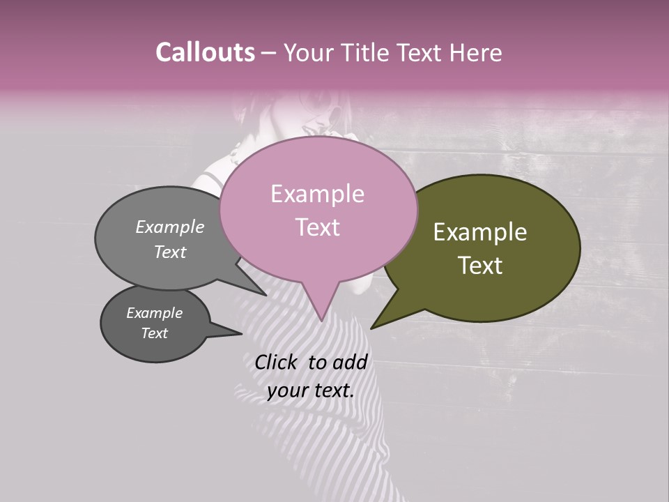 Cap Pretty Caucasian PowerPoint Template