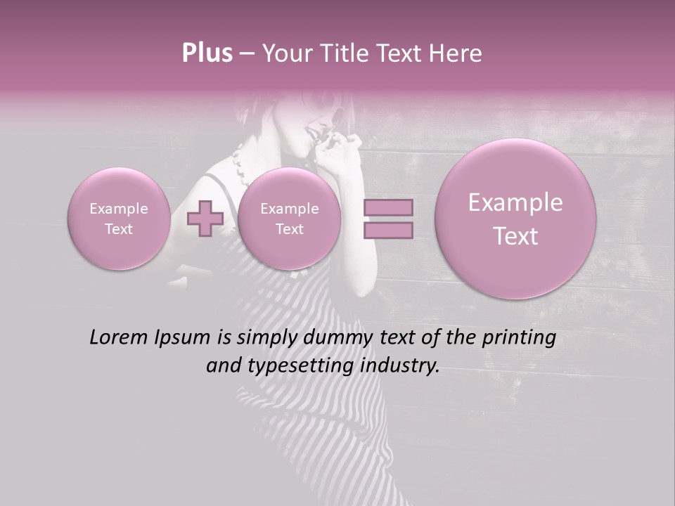 Cap Pretty Caucasian PowerPoint Template