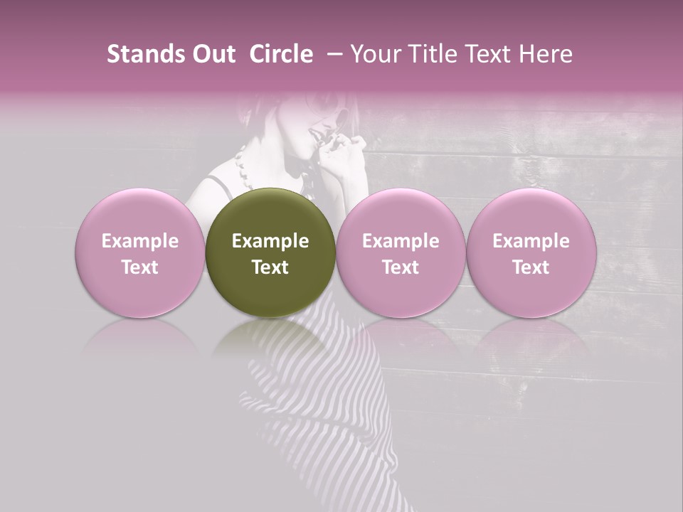 Cap Pretty Caucasian PowerPoint Template