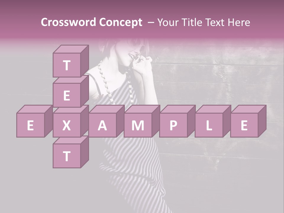 Cap Pretty Caucasian PowerPoint Template