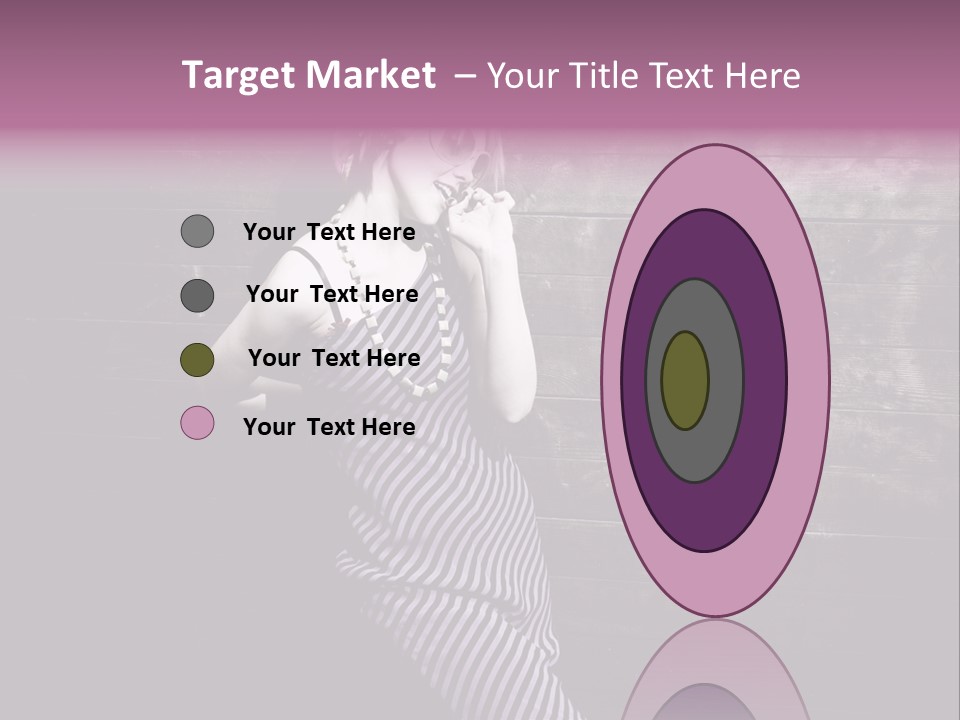 Cap Pretty Caucasian PowerPoint Template