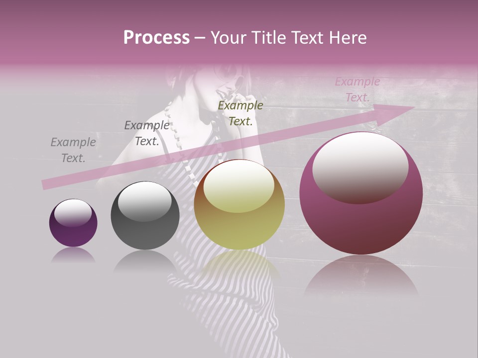 Cap Pretty Caucasian PowerPoint Template