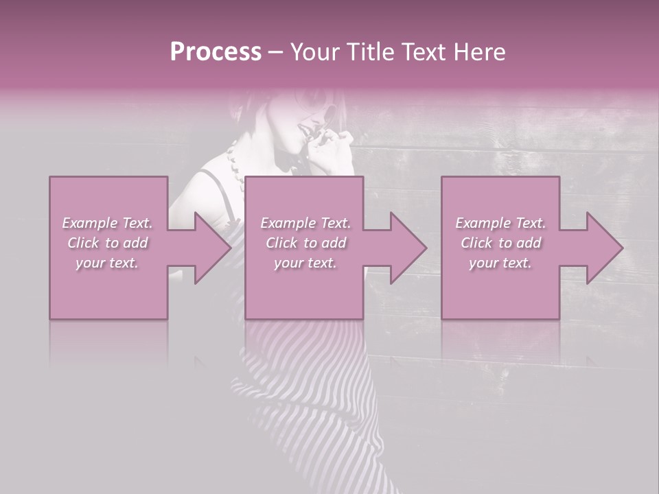 Cap Pretty Caucasian PowerPoint Template