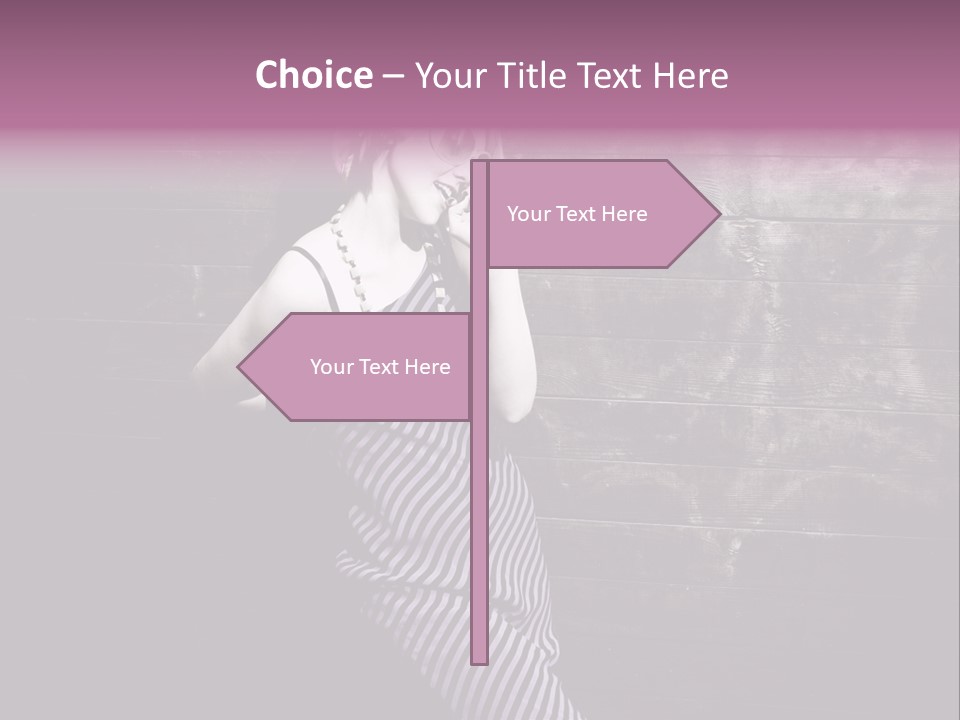 Cap Pretty Caucasian PowerPoint Template