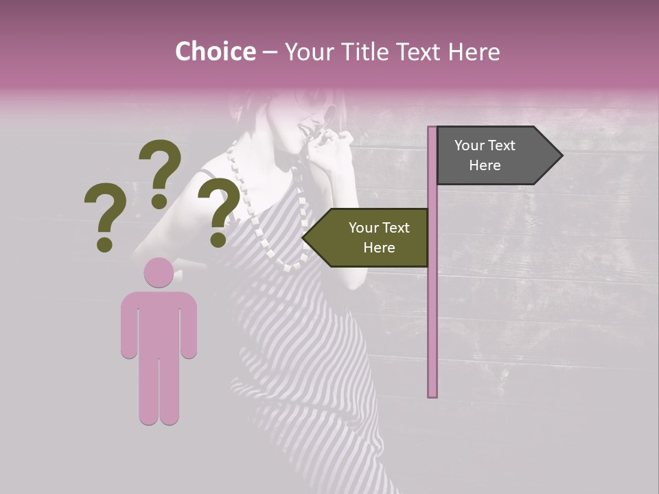 Cap Pretty Caucasian PowerPoint Template