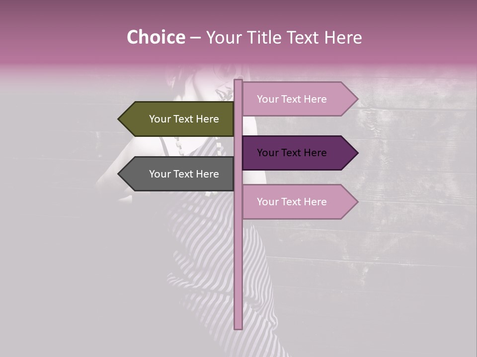 Cap Pretty Caucasian PowerPoint Template