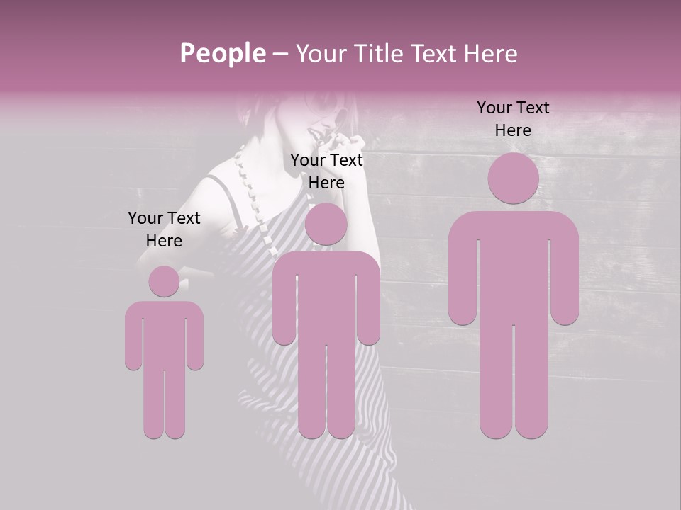 Cap Pretty Caucasian PowerPoint Template